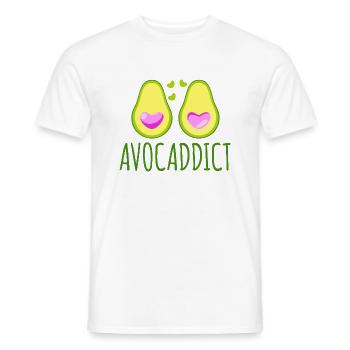 avocat kawaii avocaddict cadeau humour drôle - T-shirt homme - blanc - Devant - AI Model Male 178 dark (178cm)