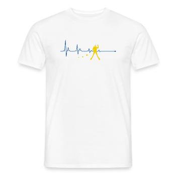 Diving Heartbeat diving Divers Apnea - Men's T-Shirt - white - Front - AI Model Male 178 dark (178cm)