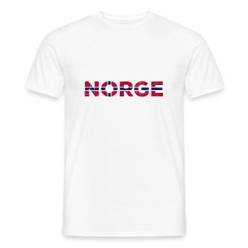 Norvège norge - T-shirt homme - blanc - Devant - AI Model Male 178 dark (178cm)