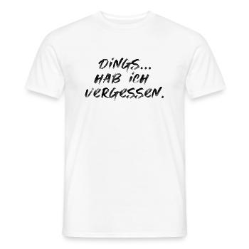 lustiger Spruch SChrift verrgessen Sommer Sonne - Männer T-Shirt - Weiß - Vorne - AI Model Male 178 dark (178cm)