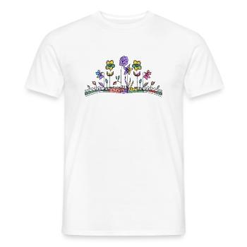 Fleur - T-shirt homme - blanc - Devant - AI Model Male 178 dark (178cm)