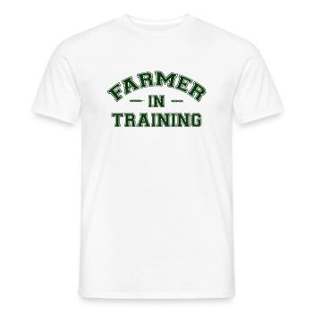 Funny Farming Farmer In Training - Men's T-Shirt - white - Front - AI Model Male 178 dark (178cm)