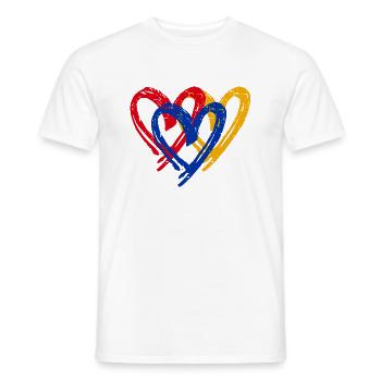 Armenien Herz Flagge - Männer T-Shirt - Weiß - Vorne - AI Model Male 178 dark (178cm)