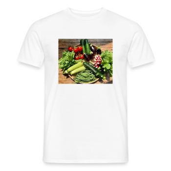 légumes - T-shirt homme - blanc - Devant - AI Model Male 178 dark (178cm)