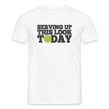 Tennisplatz Spruch Für Tennis - Männer T-Shirt - Weiß - Vorne - AI Model Male 178 dark (178cm)