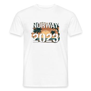 Norway 2023 - Männer T-Shirt - Weiß - Vorne - AI Model Male 178 dark (178cm)