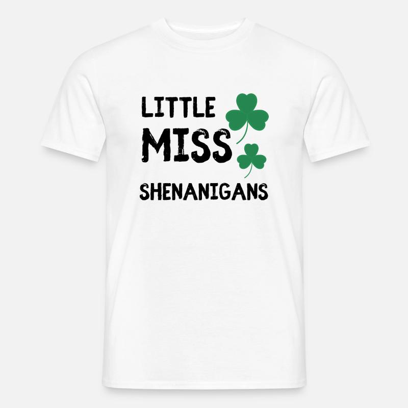 Little Miss Shenanigans St. Patricks Day Kinder Mädchen - Männer T-Shirt - Weiß