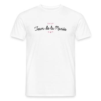 T-shirt EVJF "Team de la Mariée" - T-shirt homme - blanc - Devant - AI Model Male 178 dark (178cm)