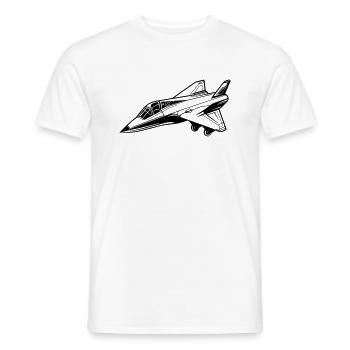 Avion de chasse - T-shirt homme - blanc - Devant - AI Model Male 178 dark (178cm)