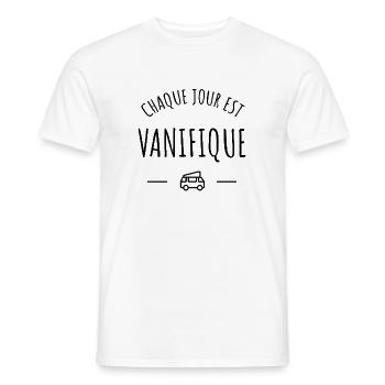 Chaque jour est vanifique - T-shirt homme - blanc - Devant - AI Model Male 178 dark (178cm)