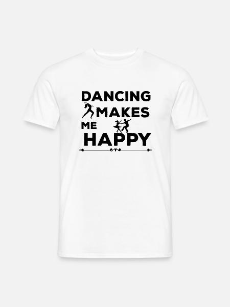 Dancing Dance Music - Männer T-Shirt - Weiß