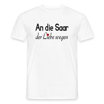 An die Saar der Liebe wegen - Männer T-Shirt - Weiß - Vorne - AI Model Male 178 dark (178cm)