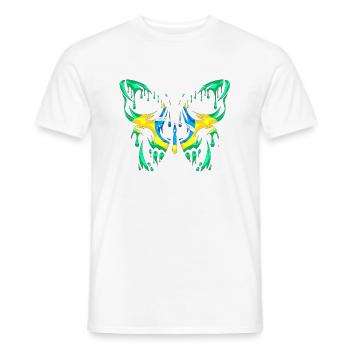 Brésil Pays Drapeau États officiels Continent - T-shirt homme - blanc - Devant - AI Model Male 178 dark (178cm)