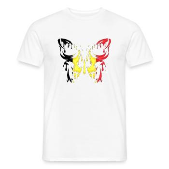 Belgique, pays, drapeau, états officiels, continent - T-shirt homme - blanc - Devant - AI Model Male 178 dark (178cm)