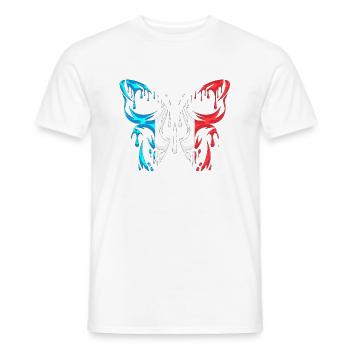 France country flag official states continent - Men's T-Shirt - white - Front - AI Model Male 178 dark (178cm)