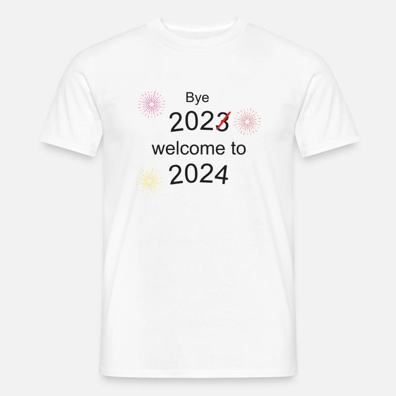 Bye 2023 - Männer T-Shirt - Weiß