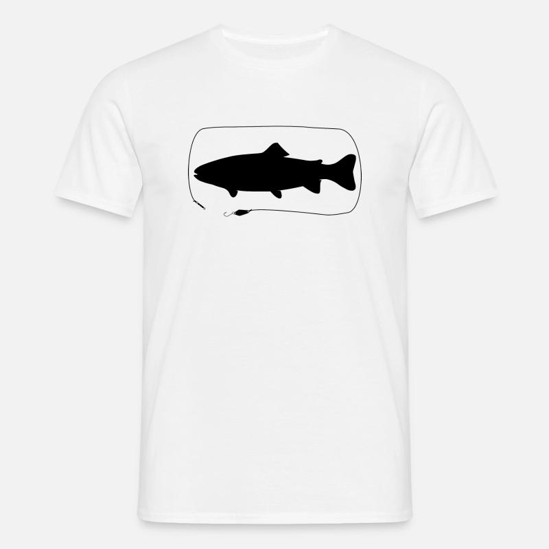 Forelle mit Spoon - Männer T-Shirt - Weiß