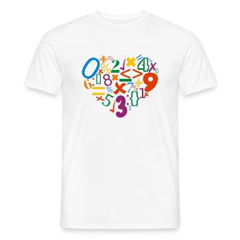 MATEMATIK - Männer T-Shirt - Weiß - Vorne - AI Model Male 178 dark (178cm)