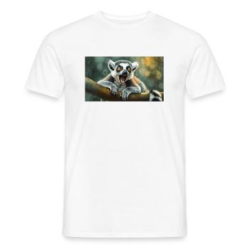 Niedliche Tiere chillen – Kattis - Männer T-Shirt - Weiß - Vorne - AI Model Male 178 dark (178cm)