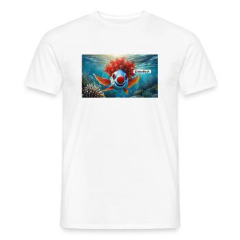 Jeu de mots : expression allemande ambiguë - Clownfisch - T-shirt homme - blanc - Devant - AI Model Male 178 dark (178cm)