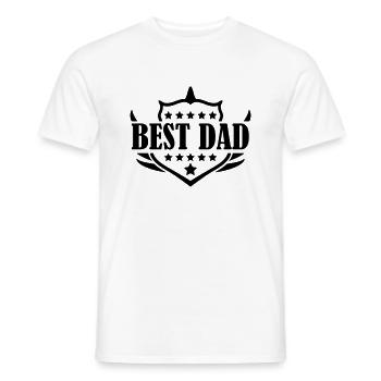 best dad - Men's T-Shirt - white - Front - AI Model Male 178 dark (178cm)
