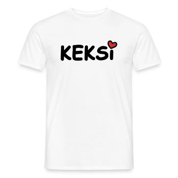 Keksi Pet Name Heart - Men's T-Shirt - white - Front - AI Model Male 178 dark (178cm)