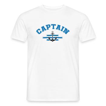 Anker Captain - Männer T-Shirt - Weiß - Vorne - AI Model Male 178 dark (178cm)