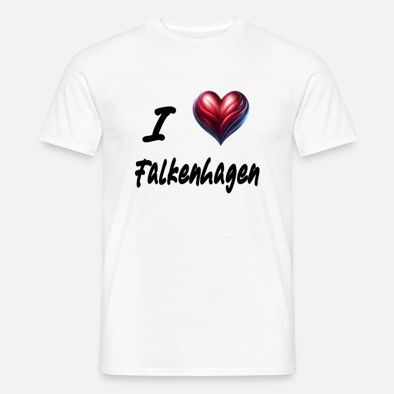 i love Falkenhagen - Männer T-Shirt - Weiß