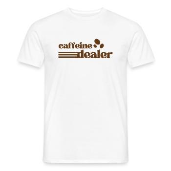 Caffeine Dealer (Barista, Coffee) - Men's T-Shirt - white - Front - AI Model Male 178 dark (178cm)