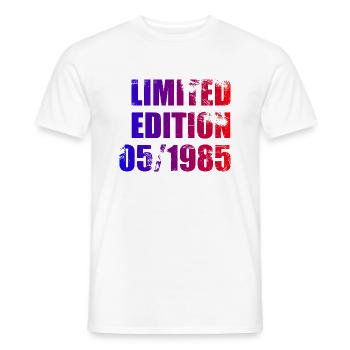 40e anniversaire Edition limitée 05/1985 - T-shirt homme - blanc - Devant - AI Model Male 178 dark (178cm)
