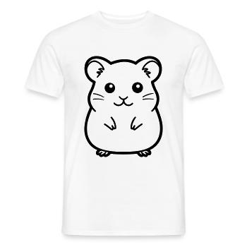 hamster - T-shirt homme - blanc - Devant - AI Model Male 178 dark (178cm)