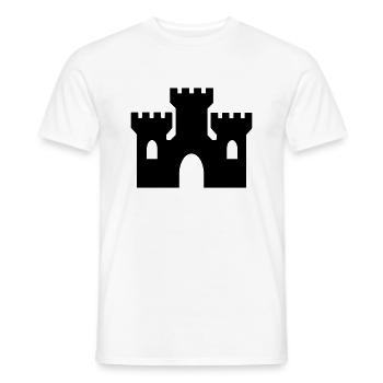 castle - Men's T-Shirt - white - Front - AI Model Male 178 dark (178cm)
