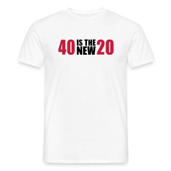 40 Birthday - Men's T-Shirt - white - Front - AI Model Male 178 dark (178cm)