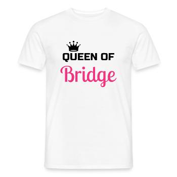 Bridge Card game Kartenspiel Jeu de cartes - Men's T-Shirt - white - Front - AI Model Male 178 dark (178cm)