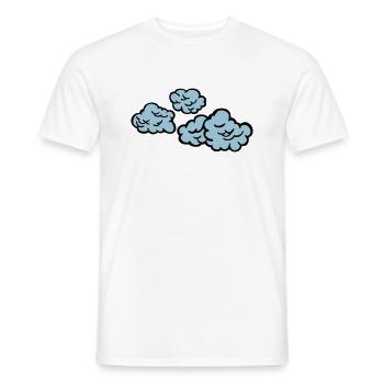 clouds - Men's T-Shirt - white - Front - AI Model Male 178 dark (178cm)