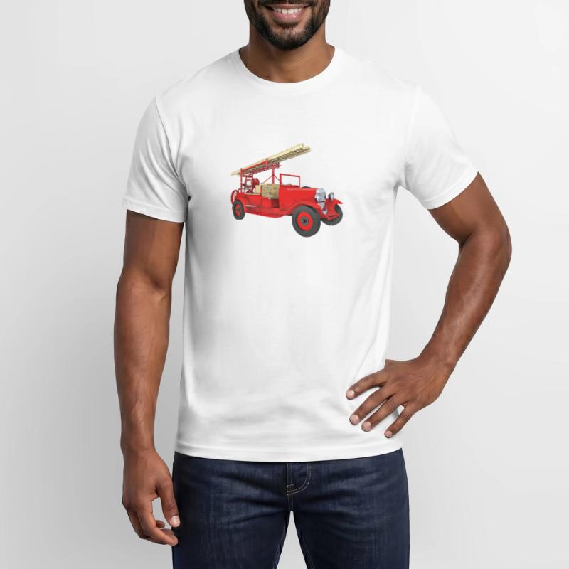 Retro fire engine, fire engine Men's T-Shirt