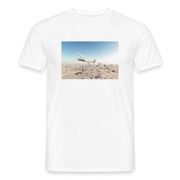 Planeur au-dessus des nuages - T-shirt homme - blanc - Devant - AI Model Male 178 dark (178cm)