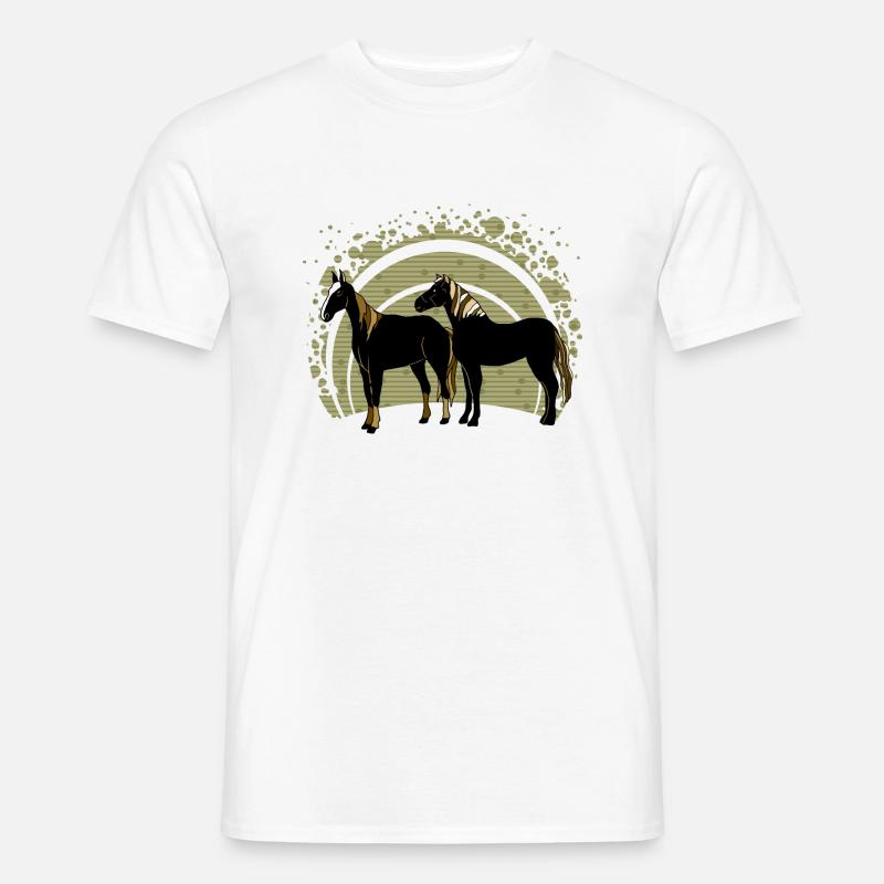 Die Pferde - Männer T-Shirt - Weiß