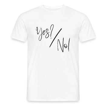 Oui, non - T-shirt homme - blanc - Devant - AI Model Male 178 dark (178cm)