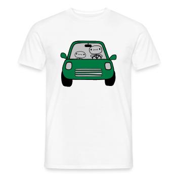Papa Kind Auto - Männer T-Shirt - Weiß - Vorne - AI Model Male 178 dark (178cm)