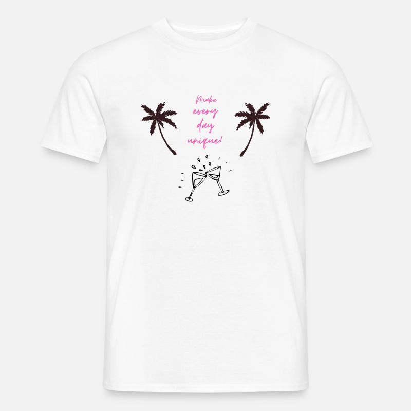 Make every day unique - Männer T-Shirt - Weiß