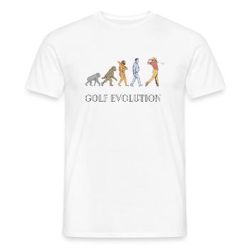Golf Evolution Lustiges Design für Golf Hobby - Männer T-Shirt - Weiß - Vorne - AI Model Male 178 dark (178cm)
