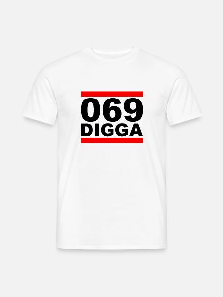 069 Digga - Frankfurt - Männer T-Shirt - Weiß