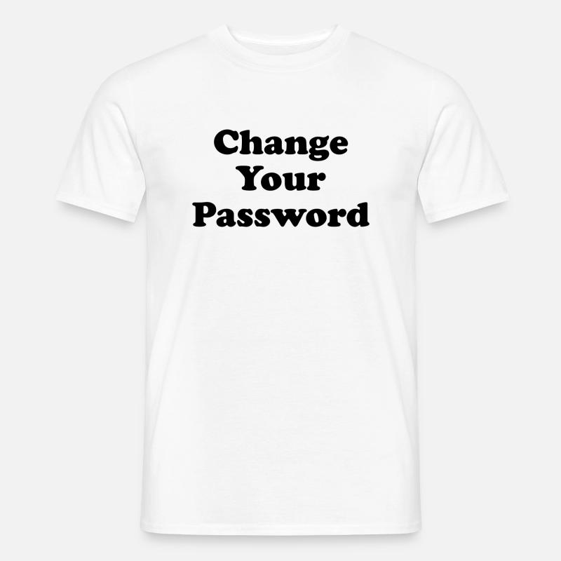 Change your Password! -schwarz - Männer T-Shirt - Weiß