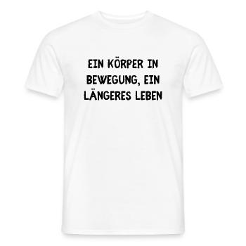 Körper Bewegung - Männer T-Shirt - Weiß - Vorne - AI Model Male 178 dark (178cm)