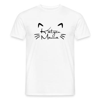Katzen Mama - Männer T-Shirt - Weiß - Vorne - AI Model Male 178 dark (178cm)