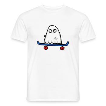 Fantôme de patineur - T-shirt homme - blanc - Devant - AI Model Male 178 dark (178cm)