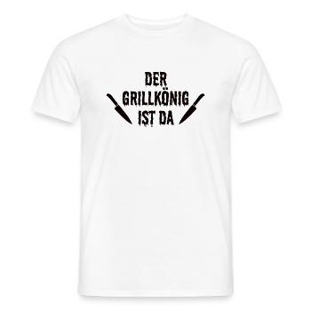 Der Grillkönig ist da - Männer T-Shirt - Weiß - Vorne - AI Model Male 178 dark (178cm)