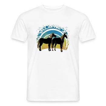 Horses - Men's T-Shirt - white - Front - AI Model Male 178 dark (178cm)