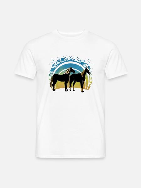Pferde - Männer T-Shirt - Weiß